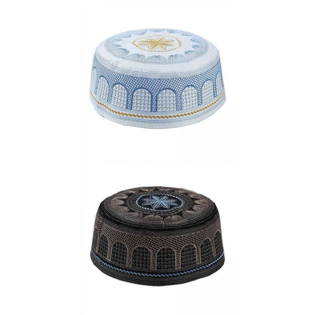 bnf Muslim Mens Prayer Kufi Caps Hat Beanie Embroidered Islamic Topi Black&Blue | Clothing, Shoes & Accessories | Mens Accessories | Hats-picture-29