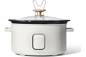 COOLHOME White Icing 6 Quart Programmable Slow Cooker