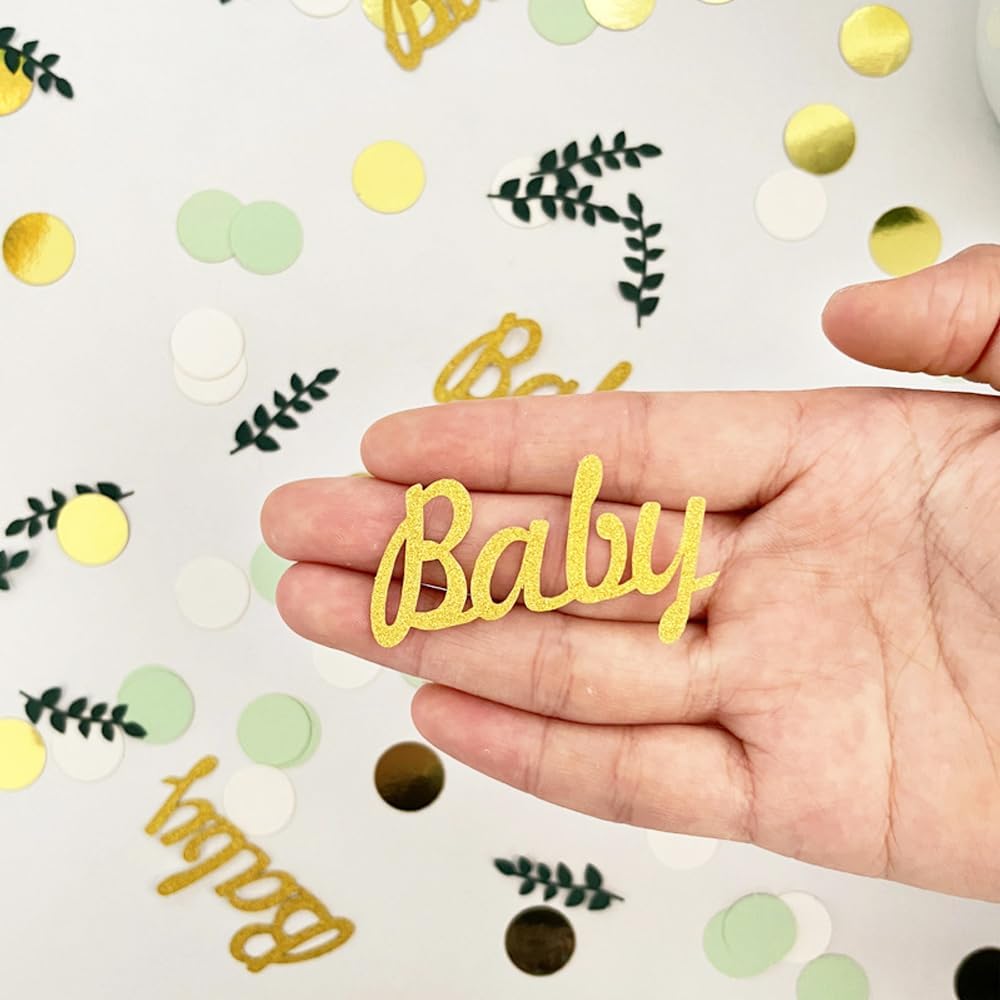 Toppers Per Torta Baby Shower - Confezione 26 Pezzi, Tema Elefantino, Verde Salvia, Per Feste - Foto 3