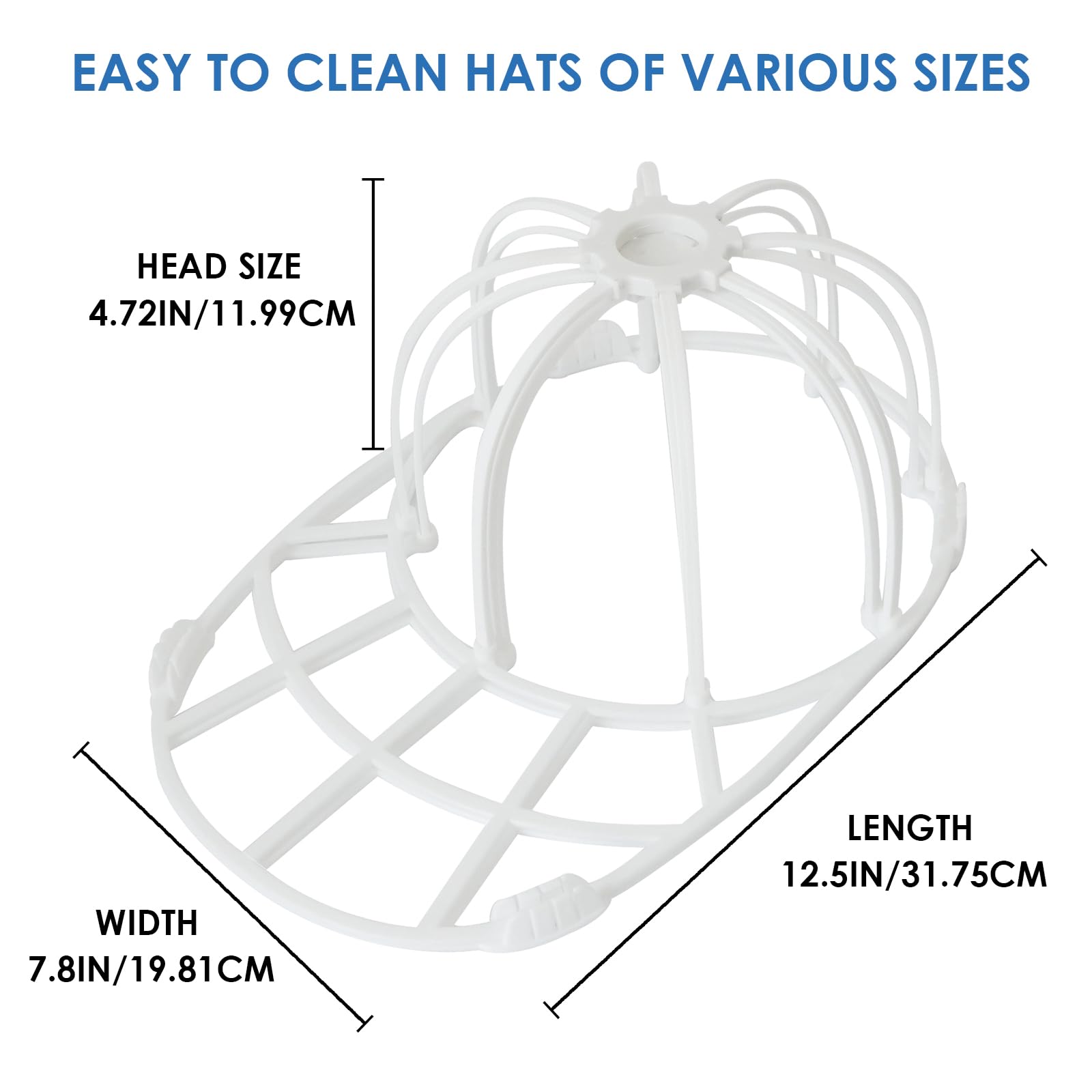 Gabbia Protettiva Per Lavaggio Cappelli, Snapback, In Plastica, Colore Nero