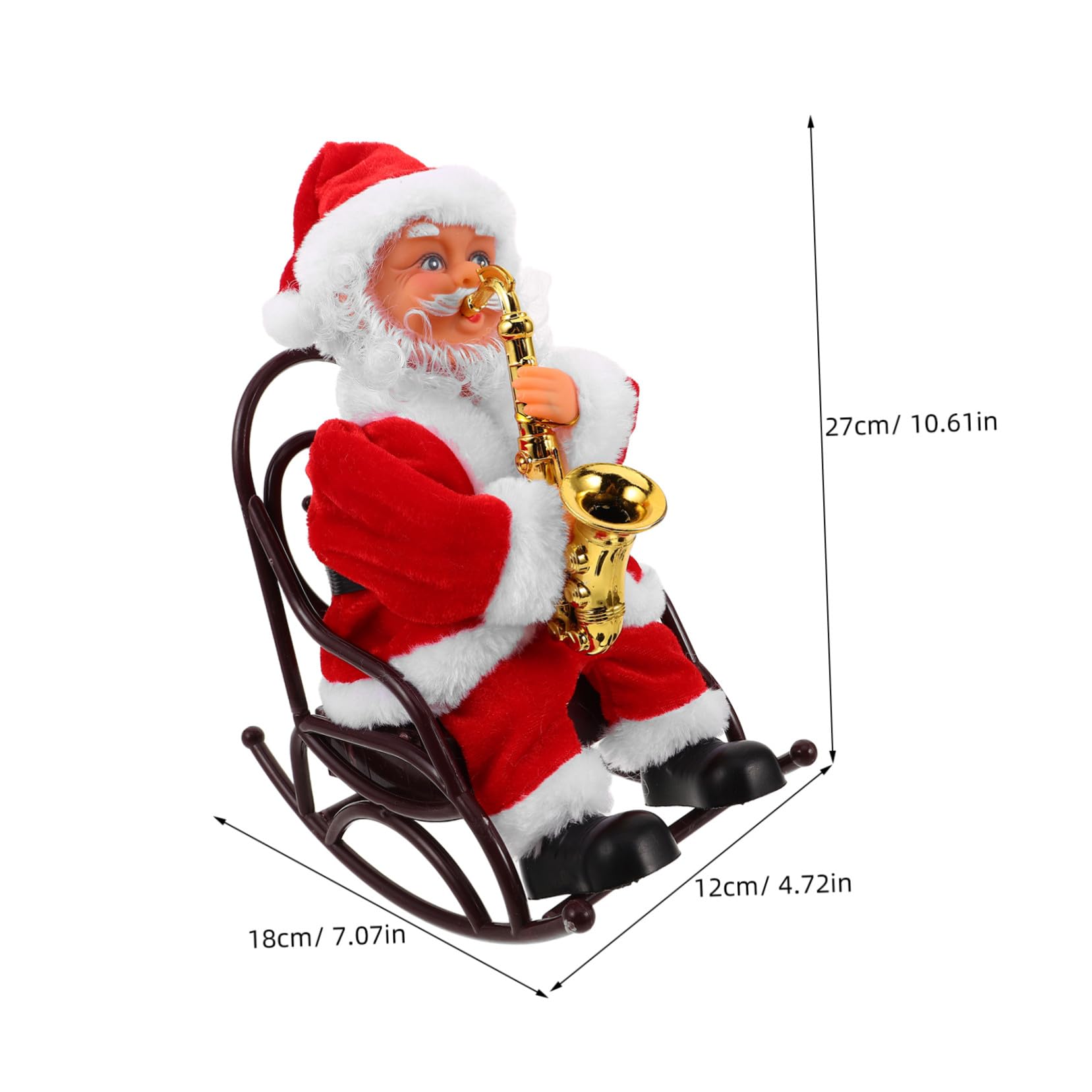 GALPADA Papá Noel para Juguete De Dibujos Animados Juguete Eléctrico Adorno Navideño Muñeco De