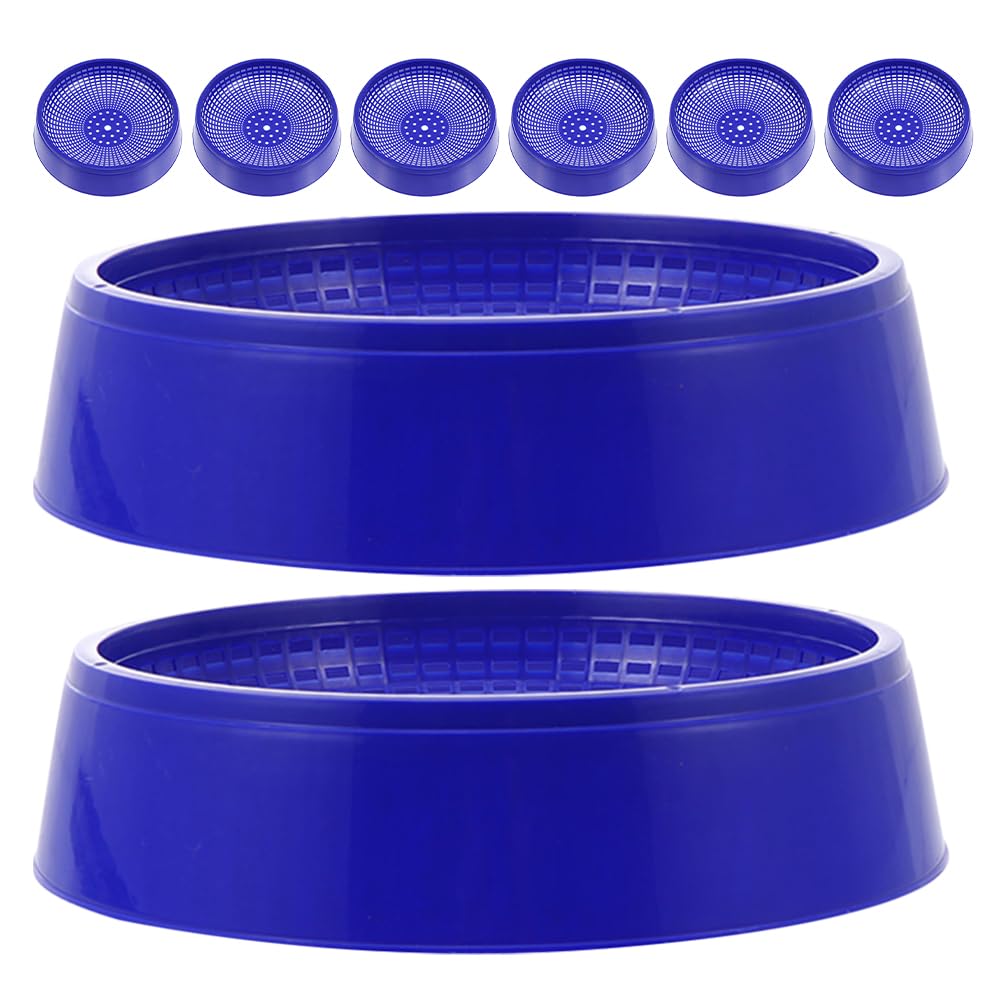 GALPADA Ciotole Nido per Piccioni in Plastica Blu, 8 Pezzi | Base Antiscivolo e Stabile, per Allevamento di Piccoli Uccelli, Ambiente Confortevole e Ordinato