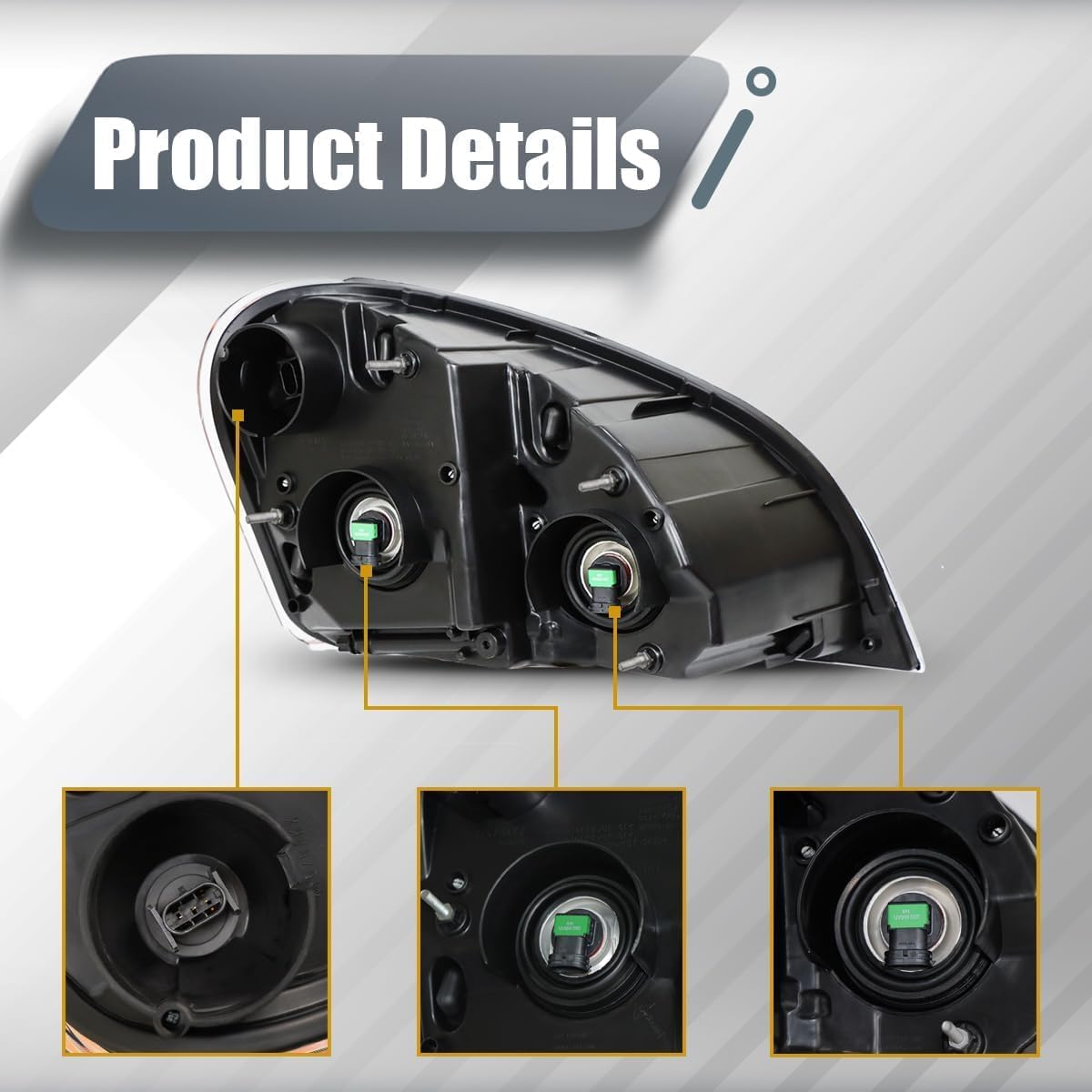 Headlights Fits Cascadia 2007-2017, Pair Set, Left Driver and Right Passenger