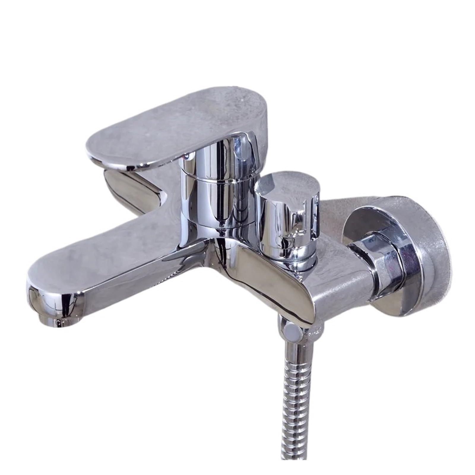 Grifo de ducha de tres velocidades mezclador de pared cromado para baño y bañera