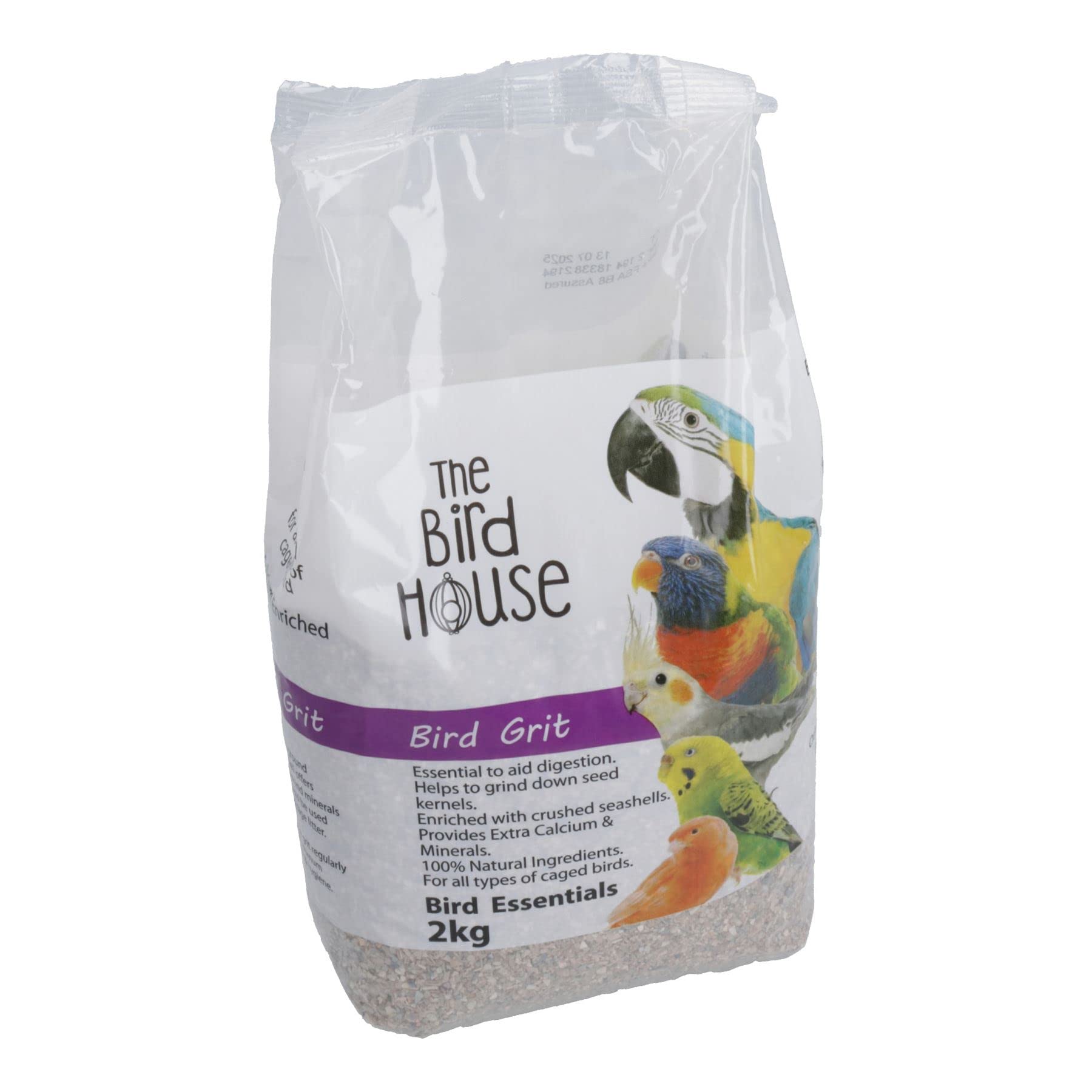 Litière pour cage à oiseaux 2 kg avec huîtres moulues calcium et minéraux Lot de 2