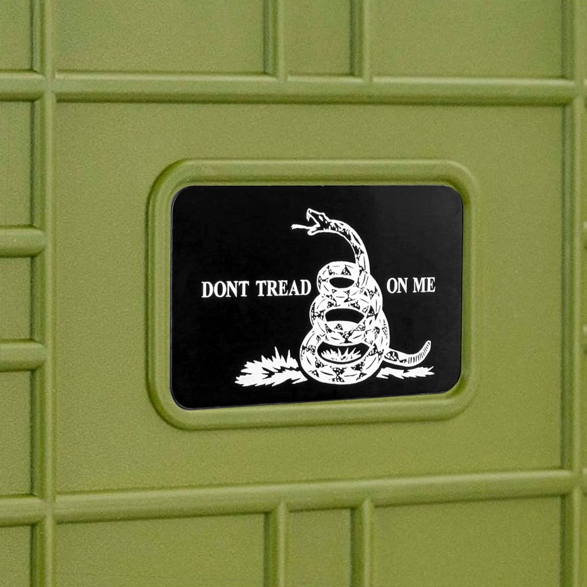 Eylar Don't Tread On Me Hard Rifle Case, Waterproof & Shockproof with Foam (Green, 53 Inch Rifle Case)