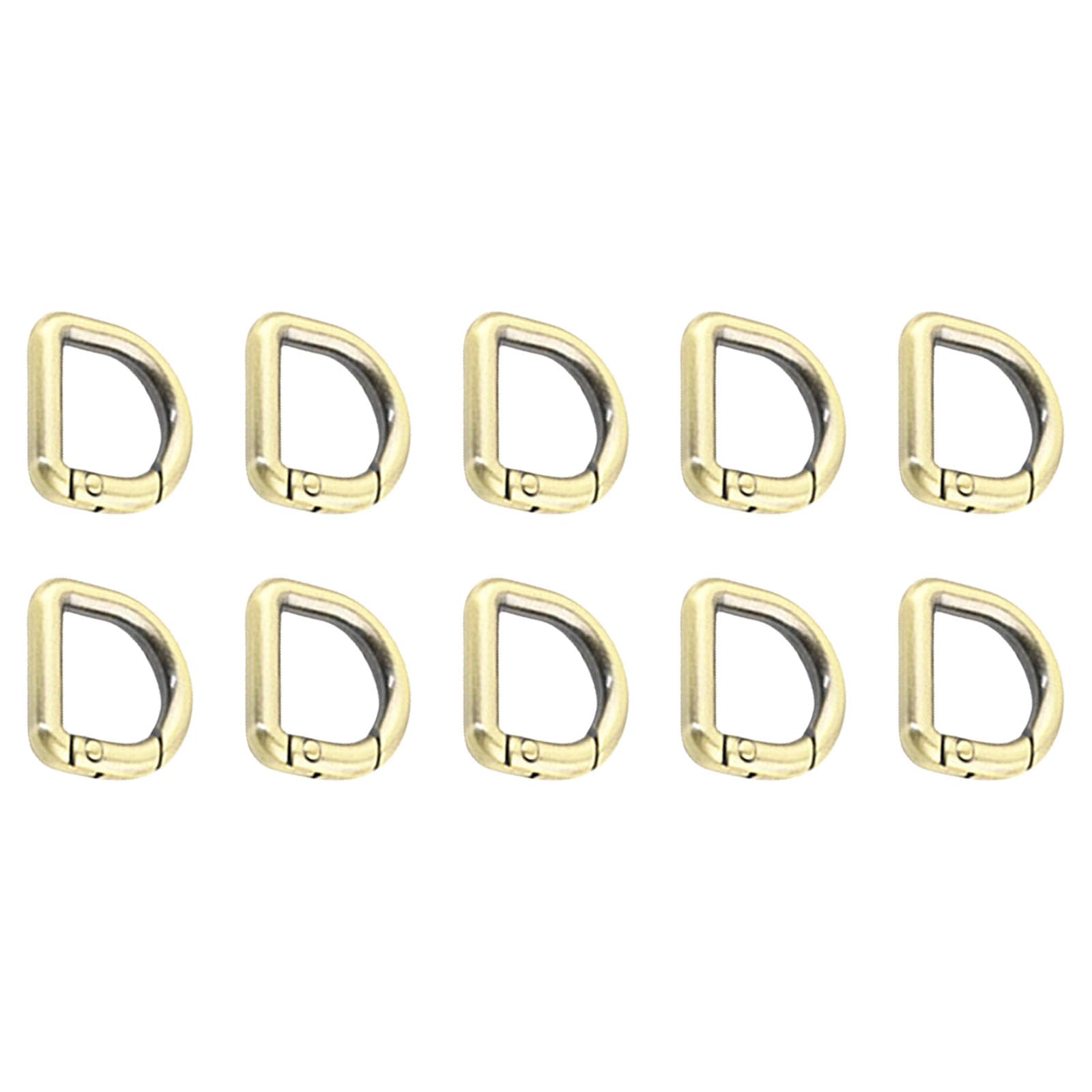 Limtula 10 Pcs D Rings Spring Hooks Keyring Clip Buckles Clasps Clamps Metal Keychain Clip Carabiner for Belt Backpacks