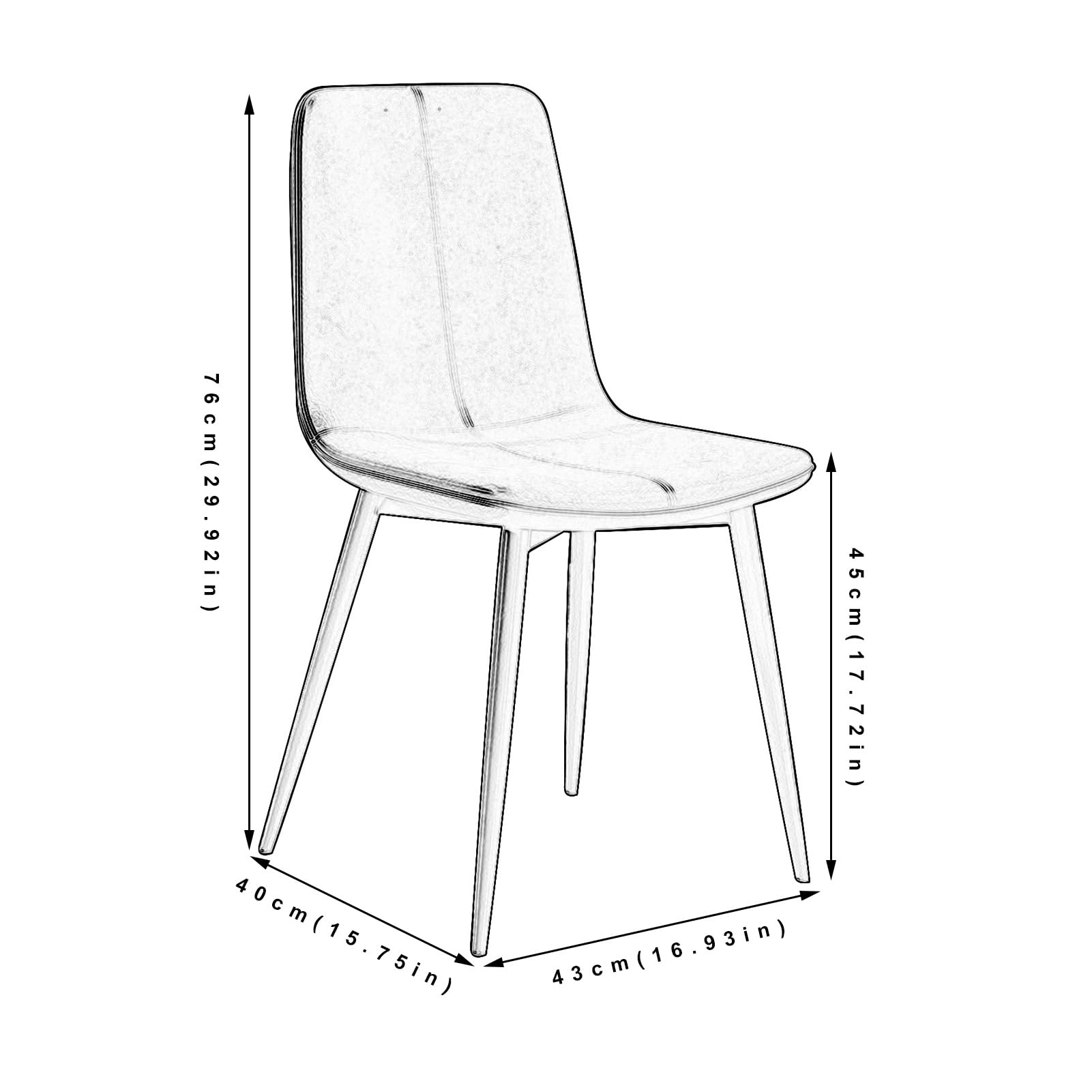 SJIALEN Kitchen Dining Chair,Backrest Negotiate Golden Leg Office Chair Living Room Restaurant Company Leisure Reception Chairs Kitchen Chair (Color : Brown)