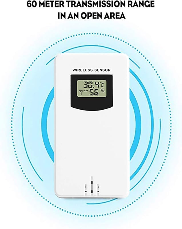AOZBZ Vezeték Nélküli Külső Időjárás Érzékelő - 433.92 MHz Frekvenciás Hőmérsékletmérő Szenzor FanJu Időjárásállomásokhoz - Elemmel Működő