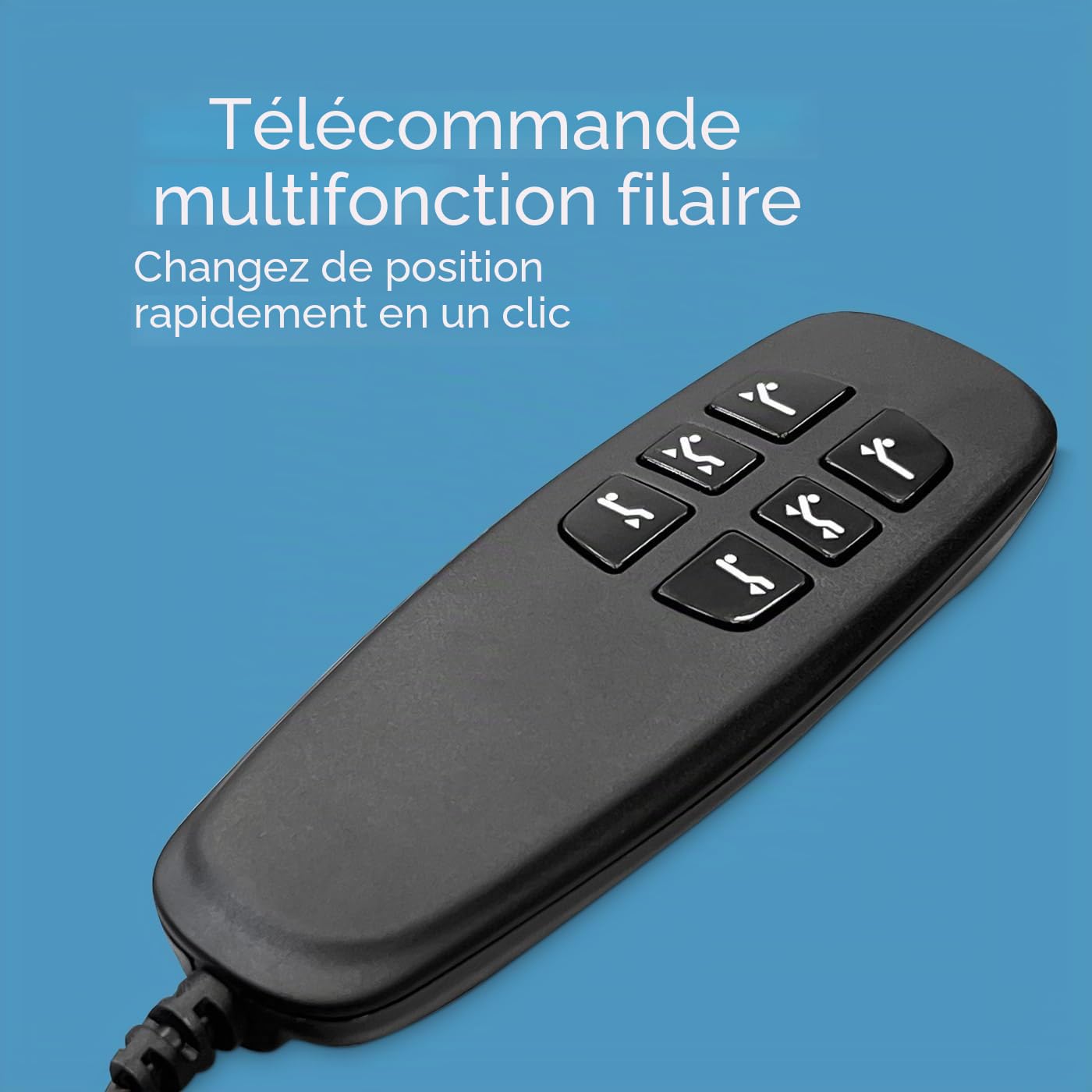 amuéblate Online - Lit articulé électrique Ergotop avec 5 Plans et Structure renforcée, Ergonomique, fiable et Silencieux, Moteur Allemand, 90 x 190 cm