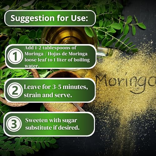 Hanan Herbal Moringa Tea (te de moringa) 1.1 oz (30 g) - Natural Dried Oleifera Plant Leaves from Peru - Image 6