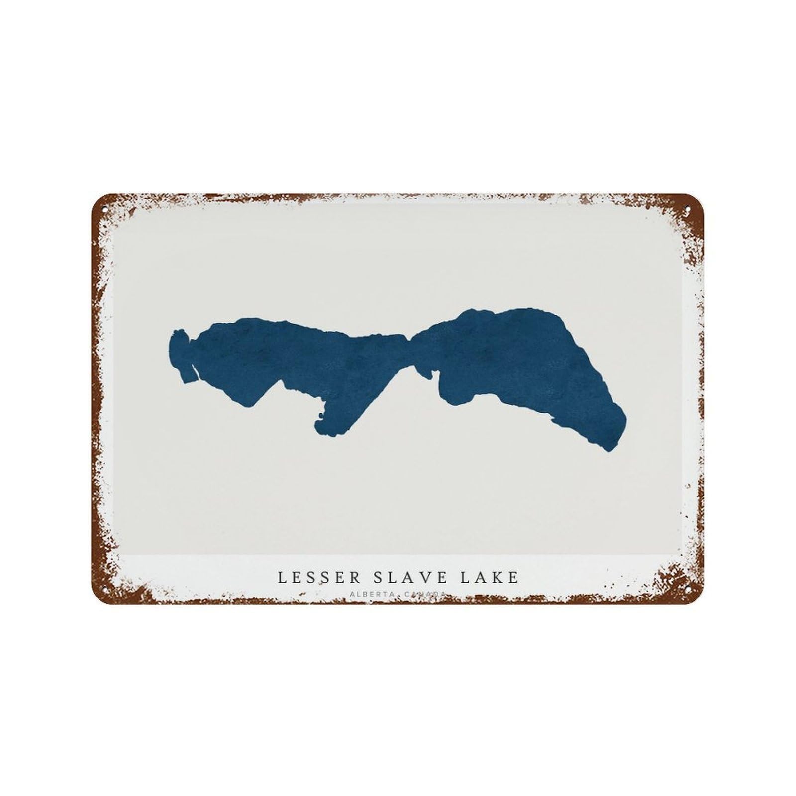 xiaoxiaoshen Lesser Slave Lake Map Alberta Canada (2) Wall Decor Art Metal Tin Poster Modern Home Decor Art Home Bar Shop Decorations Vintage Sign 20x30cm
