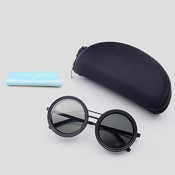 Adjustable Sunglasses,adjustable Tint Sunglasses with Built-in Nd Filter Polarized,1-9 Gears Adjustable Sunglasses,adjustable Tint Round Polarized Sunglasses for Men with Nd Filter Lens