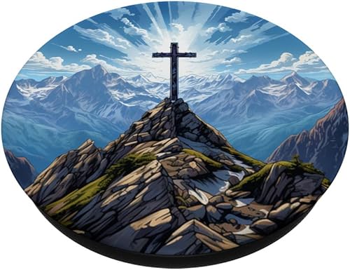Miniatura 2 de Summit Cross Hiking Landscape PopSockets Standard PopGrip