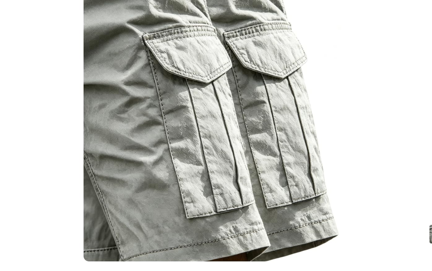 Pantaloncini cargo da uomo, elasticizzati, 2 pezzi, con tasche multiple
