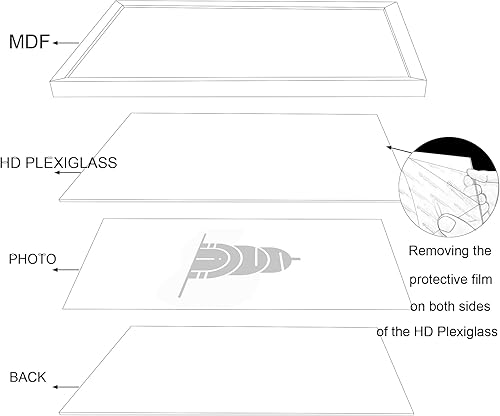 Miniatura 6 de BESCRCL Marco para póster de 18 x 24 pulgadas, marcos de fotos para pared, individual, color marrón