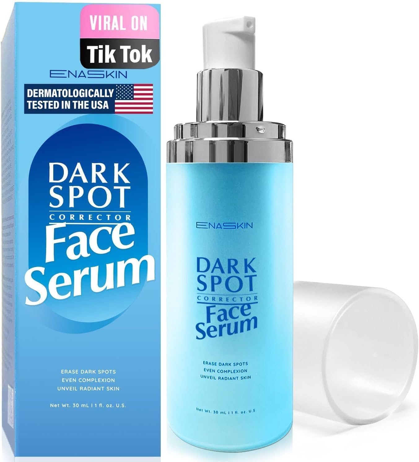 EnaSkin Dark Spot Remover for Face: Hyperpigmentation Body Treatment for Freckles Melasma Age Spot Sun Spot - Dark Spots Corrector Serum for Women and Men (1.0 Fl Oz)