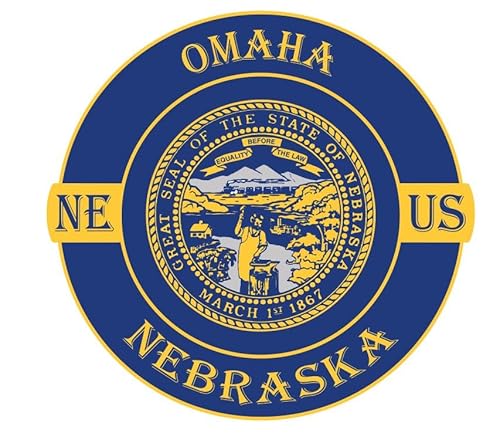 Generic Omaha Nebraska Sticker Decal A622 Vinyl Countries Cities Stickers Decal for Wall, Laptop, Truck, Car Bumper Sticker 3 Inches