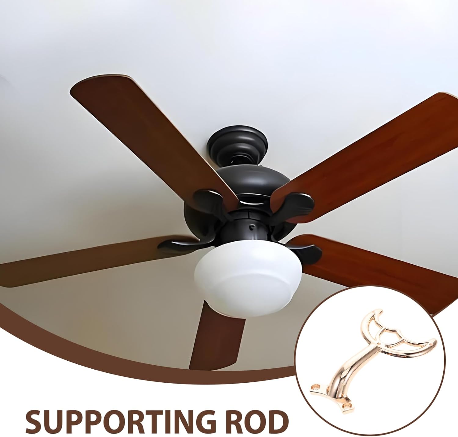 Ciieeo Fan Blade Bracket Replacement Zinc Alloy Support Rod for Ceiling Fans Universal Ceiling Fan Arm Replacement 6.7X4.3X1.8 Inch Home and Hotel Accessories