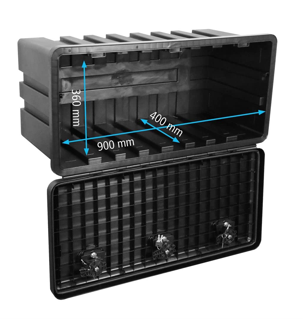 DAKEN Armario de Almacenamiento para Camiones Just 1000-81111, Caja de Herramientas Daken J167, Cajas de Almacenamiento, Caja de Suelo, 1012 x 500 x 470 mm, aprox. 167 Litros
