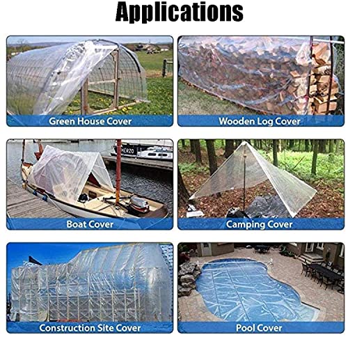 Lonas transparentes heavy duty 1x1m impermeables con ojales 8