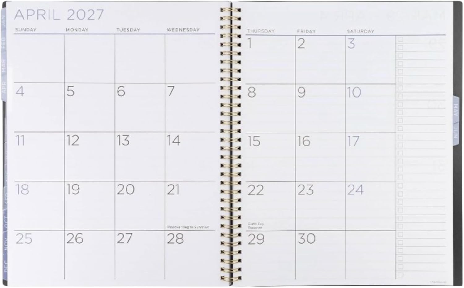 PlanAhead See IT Bigger April 2025 – June 2027 Monthly/Weekly Large Print Planner 8.5" x 11"and SUHEYLA Customizable Pen