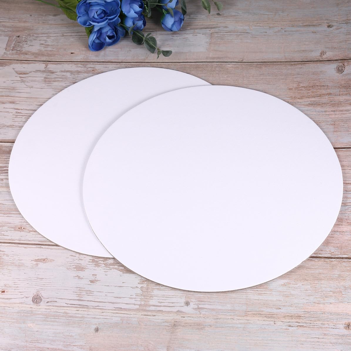 Runde Leinwand Maltafel für Hobbyisten und Schüler 6 Stück 30cm