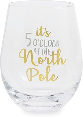 Mud Pie Five O'Clock Wine Glass