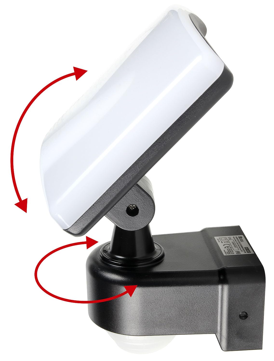 ‎Faretto da esterno LED “EL HOME” ML-40B7 con sensore di movimento 10 m / 240° PIR, 30W, 2200lm, sensore crepuscolare, IP65, AC 230V - per uso esterno, applique, lampada da giardino, faretto - nero