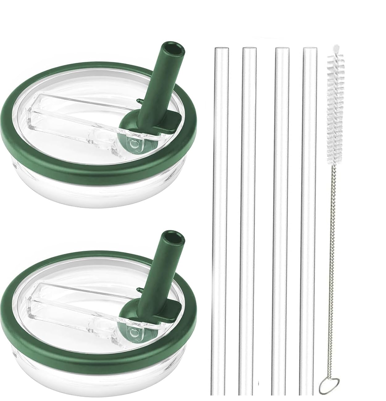 2 Pack 40 oz Tumbler Flip Straw Lid Replacement fit for Stanley Quencher Spill Proof Splash Resistant Tumbler Lids
