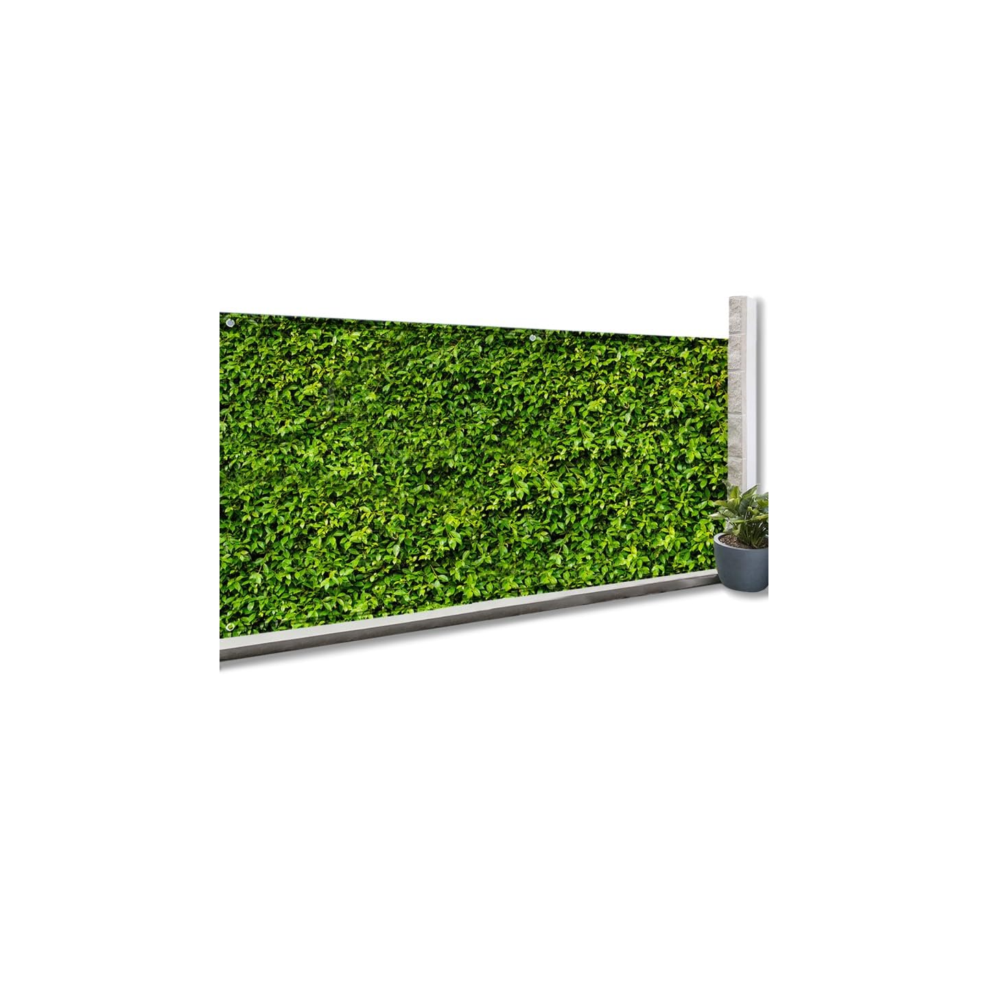 IDMarket - Brise Vue occultant 1,2 x 10 M imprimé Feuillage 160 GR/m²