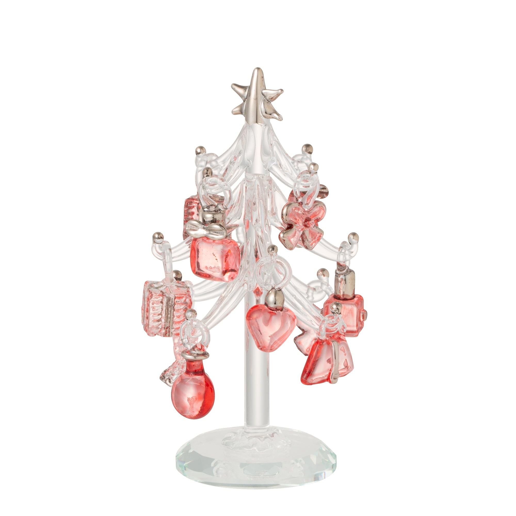 チェコガラスツリー（ピンク） ラインストーンクリスマスツリー(A