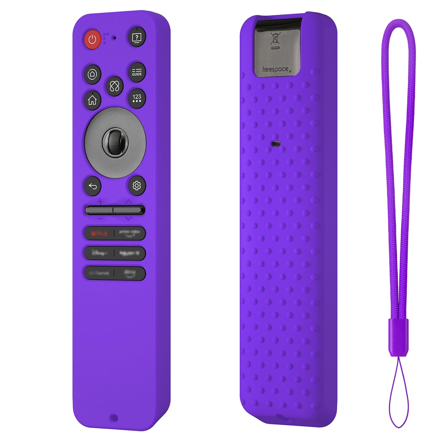 Hi Color Silicone Cover for LG MR25GA Protective Case Compatible with 2025 LG OLED Smart TV C5 B5 G5 M5 Series Remote MR25GA Cover (Purple)