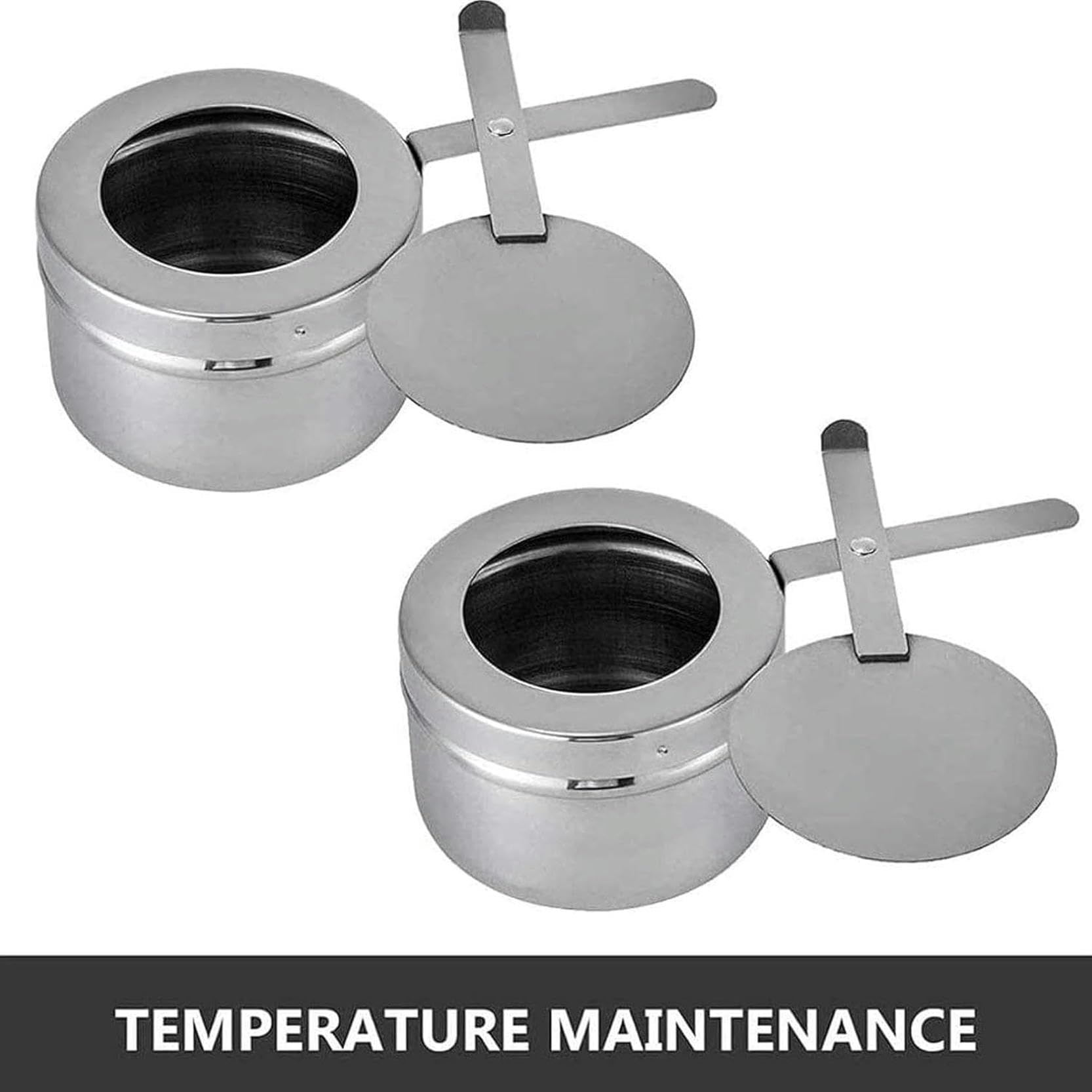 Chafing Dish in Acciaio Inox da 9 Litri,Set di Chafing Dish Scaldavivande A Buffet,con Teglie per Alimenti E Porta-Combustibile,Set Professionale Scaldavivande per Cat