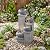 Giantex 4-Tier Water Fountain Outdoor, 23 Inch Cascading Bowls Waterfall Fountain with Warm LED Lights & Pump, Outside Zen Water Feature for Patio, Balcony, Deck, Garden, Yard Decor