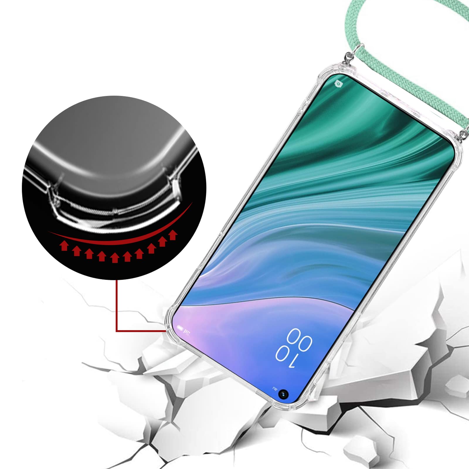 Custodia Per OPPO A54 5G E A74 5G Con Tema Calcio - Cover Morbida In TPU Con Stampa Spagnola, Bianco - 2
