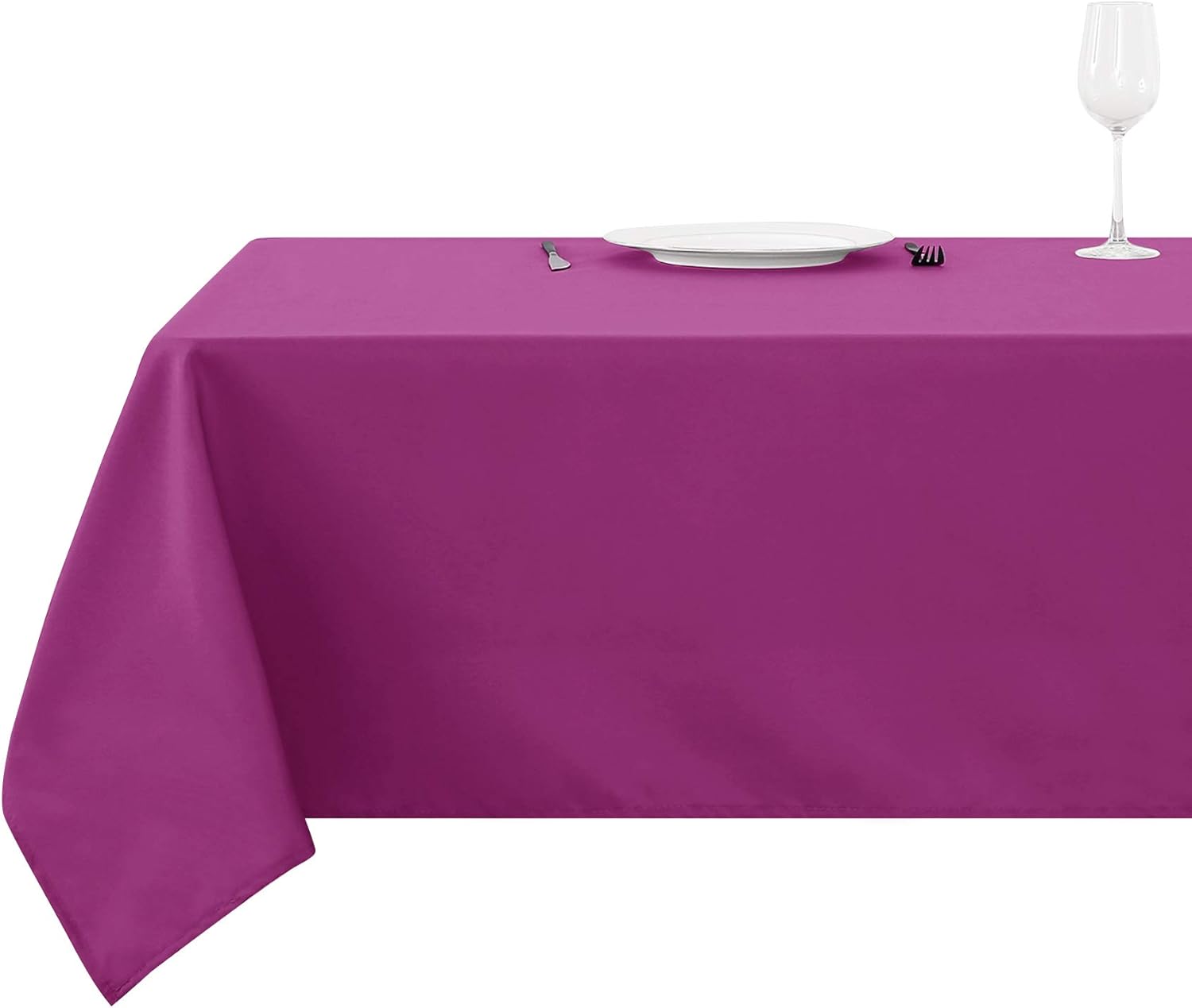 Deconovo Home Decorative Oxford Wipeable Tablecloth Rectangle Water
