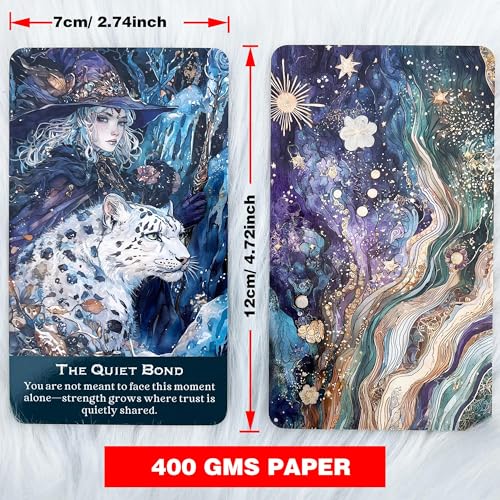 Image of Witch Oracle Cards Deck 54 Cards, Witches of the Moonlit Forest, Forest Magic & Animal Spirit Oracle for Intuition, Spiritual Guidance, Pagan & Nature Lovers