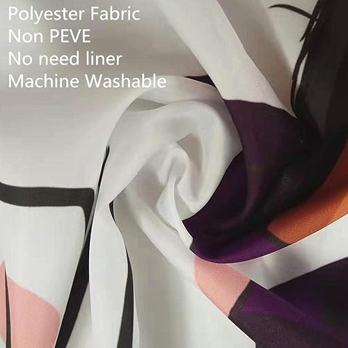 Miniatura 7 de LB Juego de cortinas de ducha de calabazas de Halloween con diseño de gato mágico de dibujos animados, con puntos de sombrero mágico para decoración