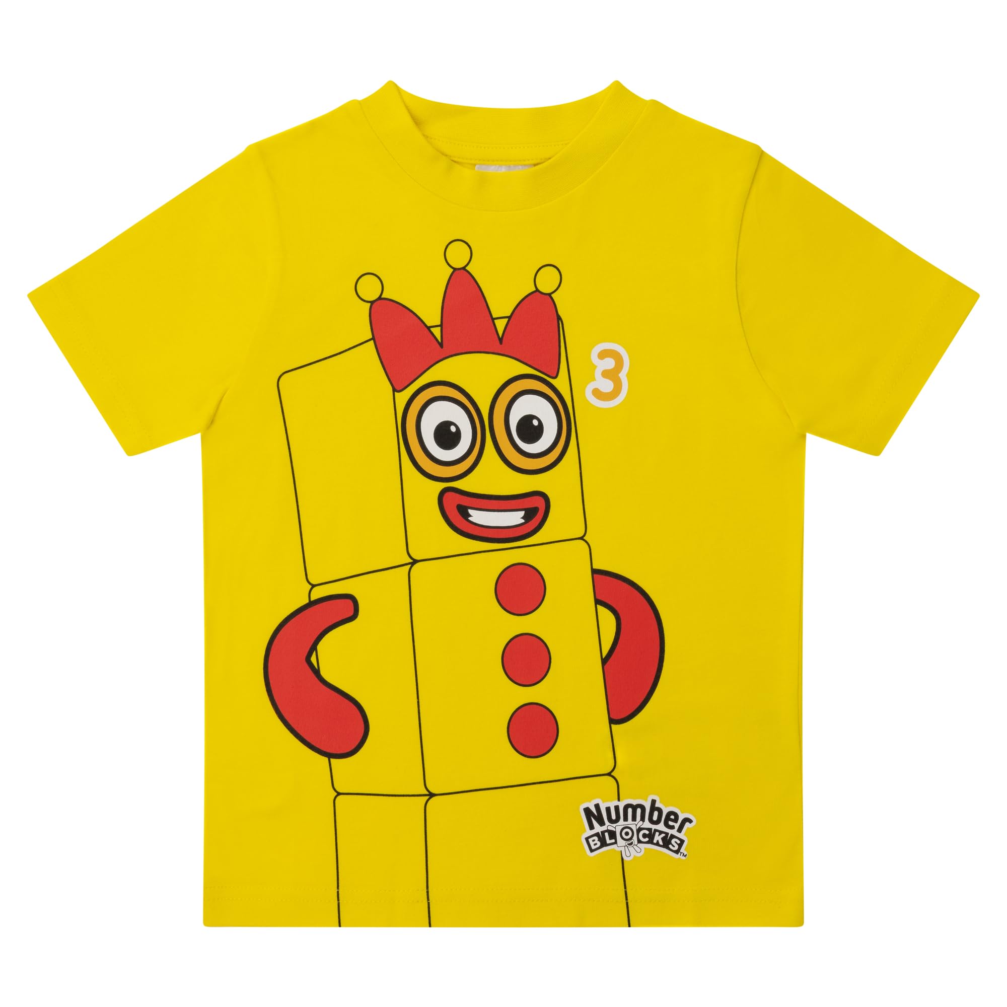 Numberblocks Paquete de 3 Camisetas Unisex de Manga Corta 100% algodón Peinado