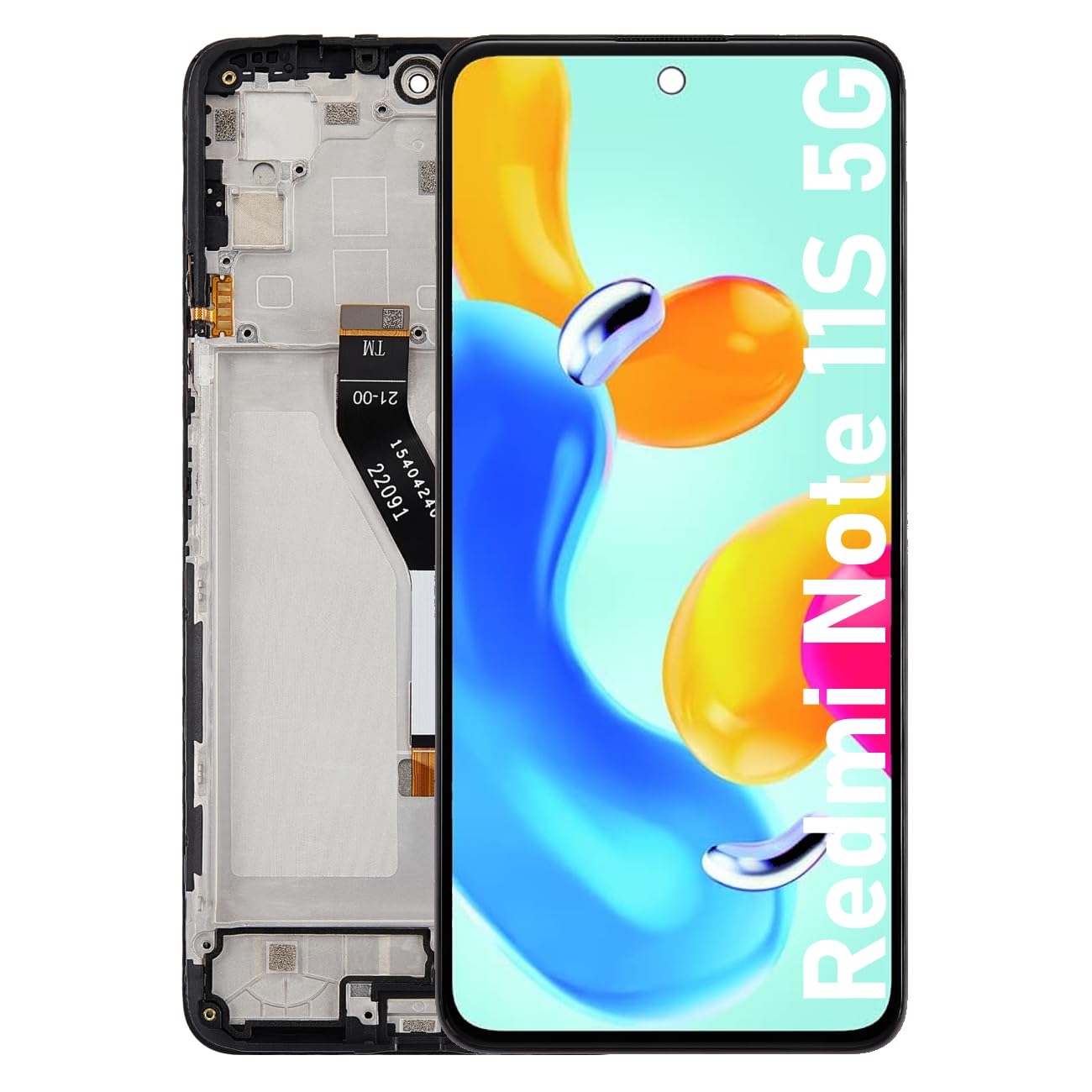 Schermo LCD Completo con telaio assemblato di Ricambio per Xiaomi Redmi Note 11S 5G