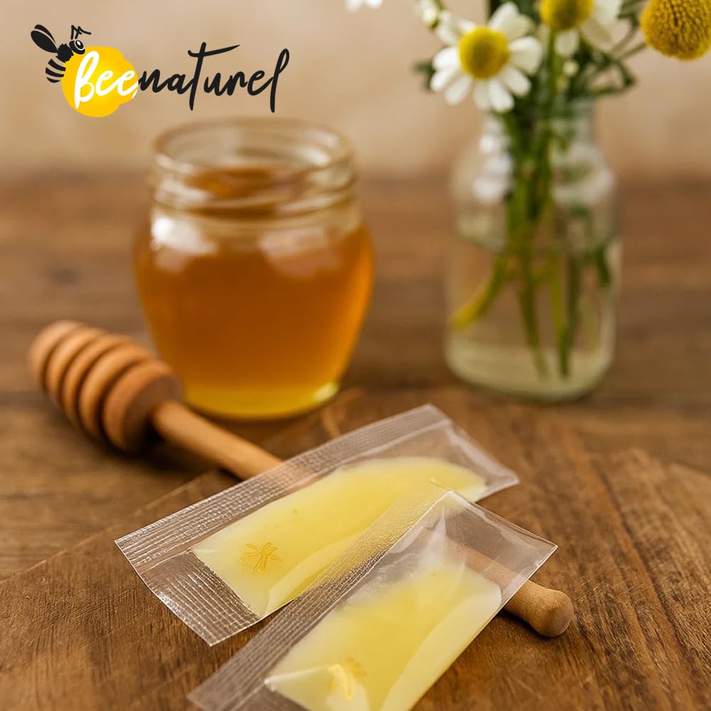 Gelée royale bio 120g | 120 dosettes 1g | Programme hiver 4 mois | Gelée royale française fraîche pure | Immunité adulte enfant | 100% Naturel