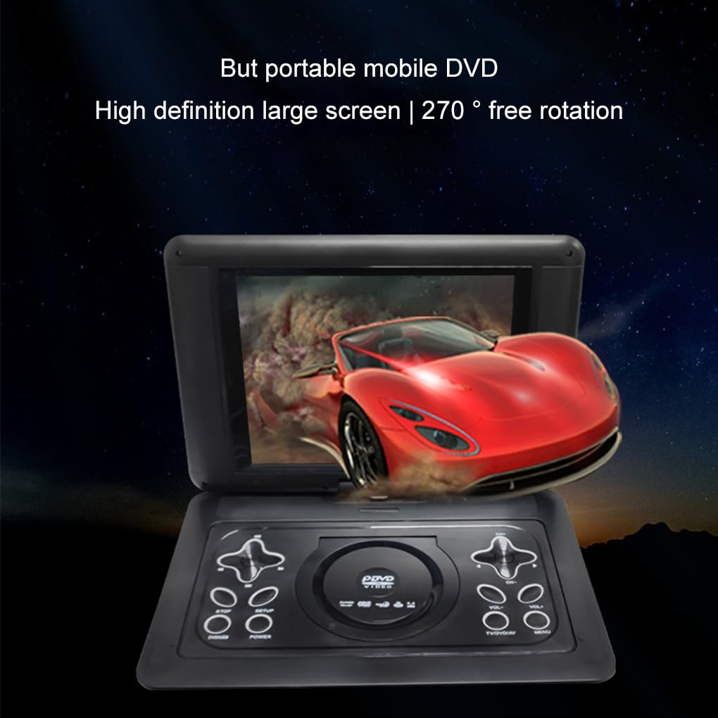 Lecteur DVD Portable avec écran 1 en résolution 1024 × 768 HD Lecteur DVD Portable écran pour Voiture ABS