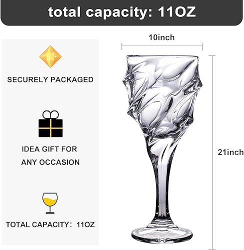 Miniatura 2 de Paysky Juego de 2 gafas de vino de cristal de 11 onzas con caja de regalo de lujo, regalo de boda para hombres o mujeres (copas de vino espaciales)