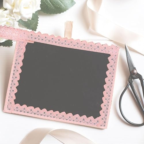 Miniatura 3 de HEALLILY Washi - Cinta adhesiva con patrón de encaje, cinta adhesiva para álbumes de recortes, 2 unidades (rosa)