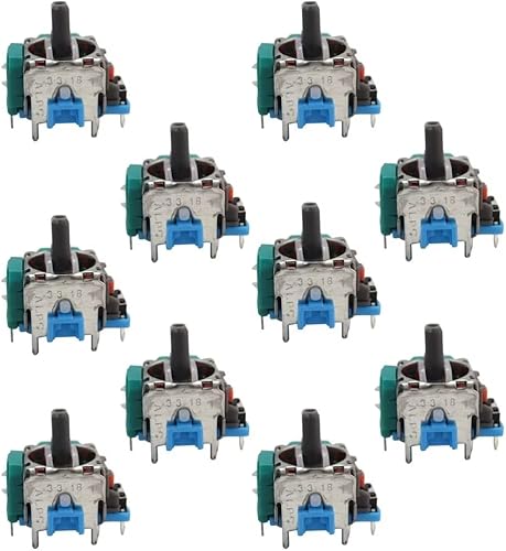 Miniatura 7 de 10 piezas de repuesto para controlador de joystick analógico, compatible con PS4, PlayStation 4, azul