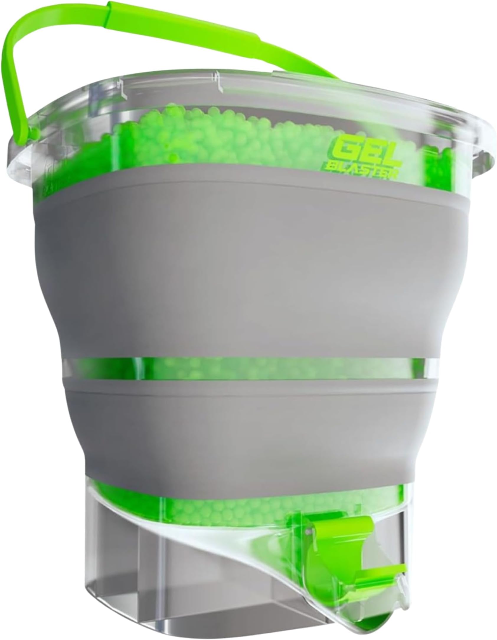 Gellet Depot - Collapsible Ammo Tub - Fast Loading Nozzle & Built-in Strainer - Hydrates & Stores 10,000+ Gellets - Space Saving Design - Official Gel Blaster Accessory, for Ages 14+
