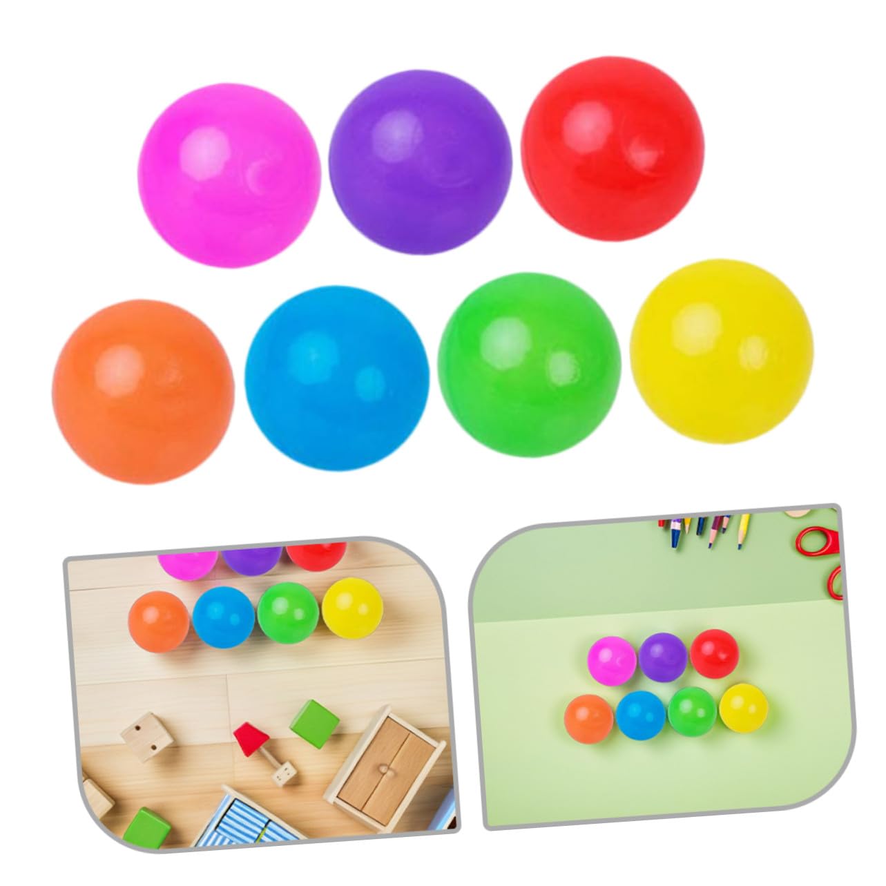 Balones Oceánicas Infantiles Redondas de Plástico 100 Unidades