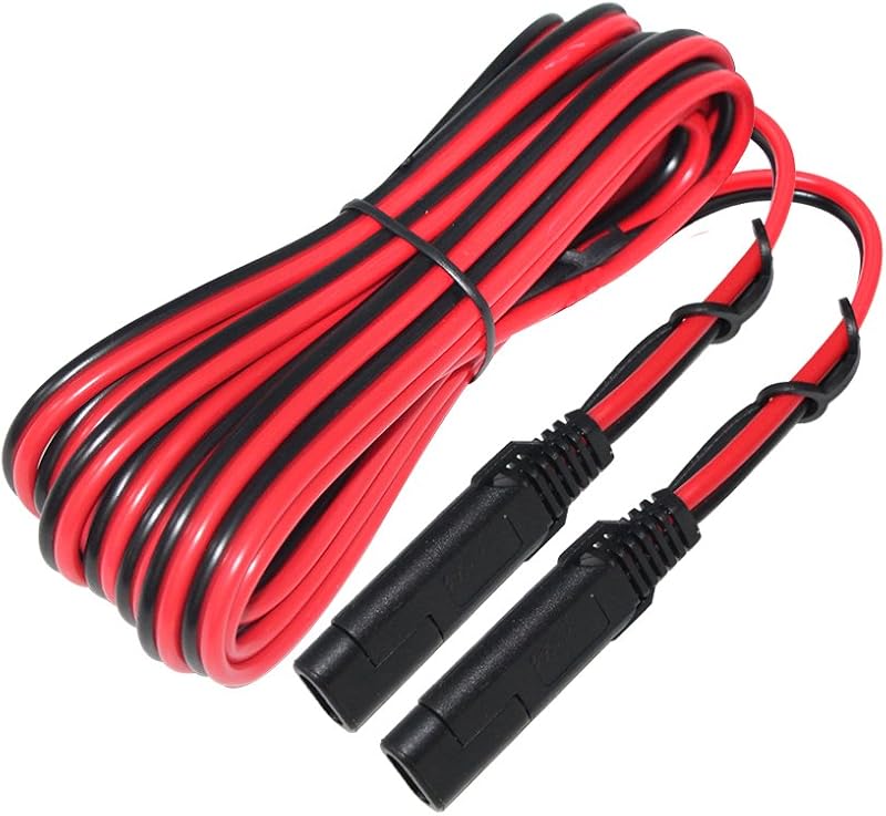 Cabo de extensão SAE para SAE SPARKING 16 AWG com capa contra poeira – 3,66 m