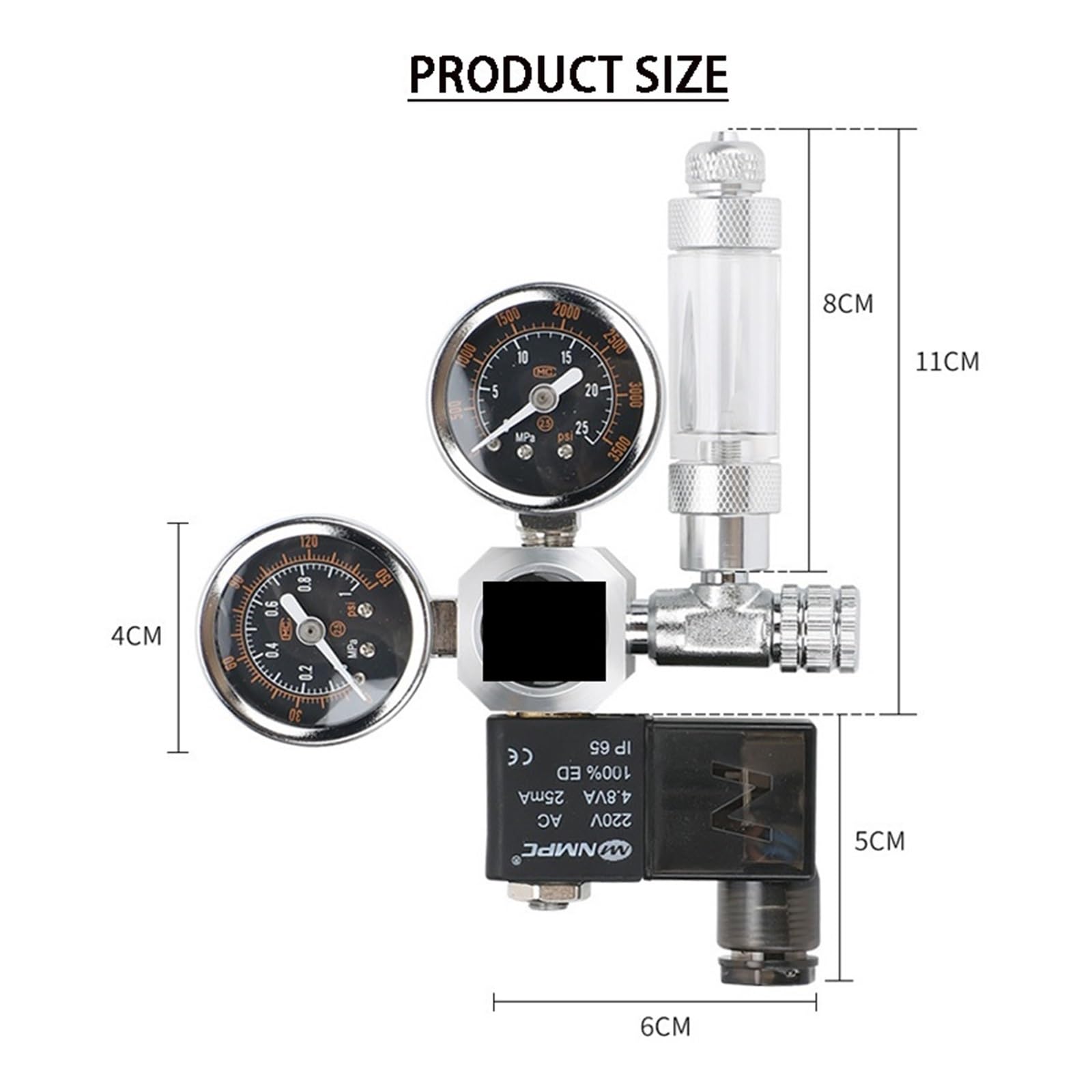 Regulator CO2, DIY akwarium regulator CO2 zestaw z cewką magnetyczną zawór zwrotny akcesoria do system kontroli neratora reaktora(1)